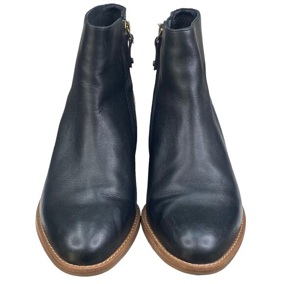 Soludos Women’s Venetian Black Leather Ankle Boots Size US 8.5 - Picture 7 of 10